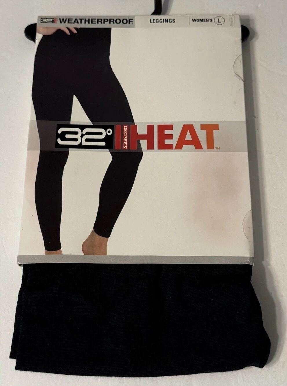 32 Degrees Heat Women's Size Large Weatherproof Leggings Base Layer Pant Black
